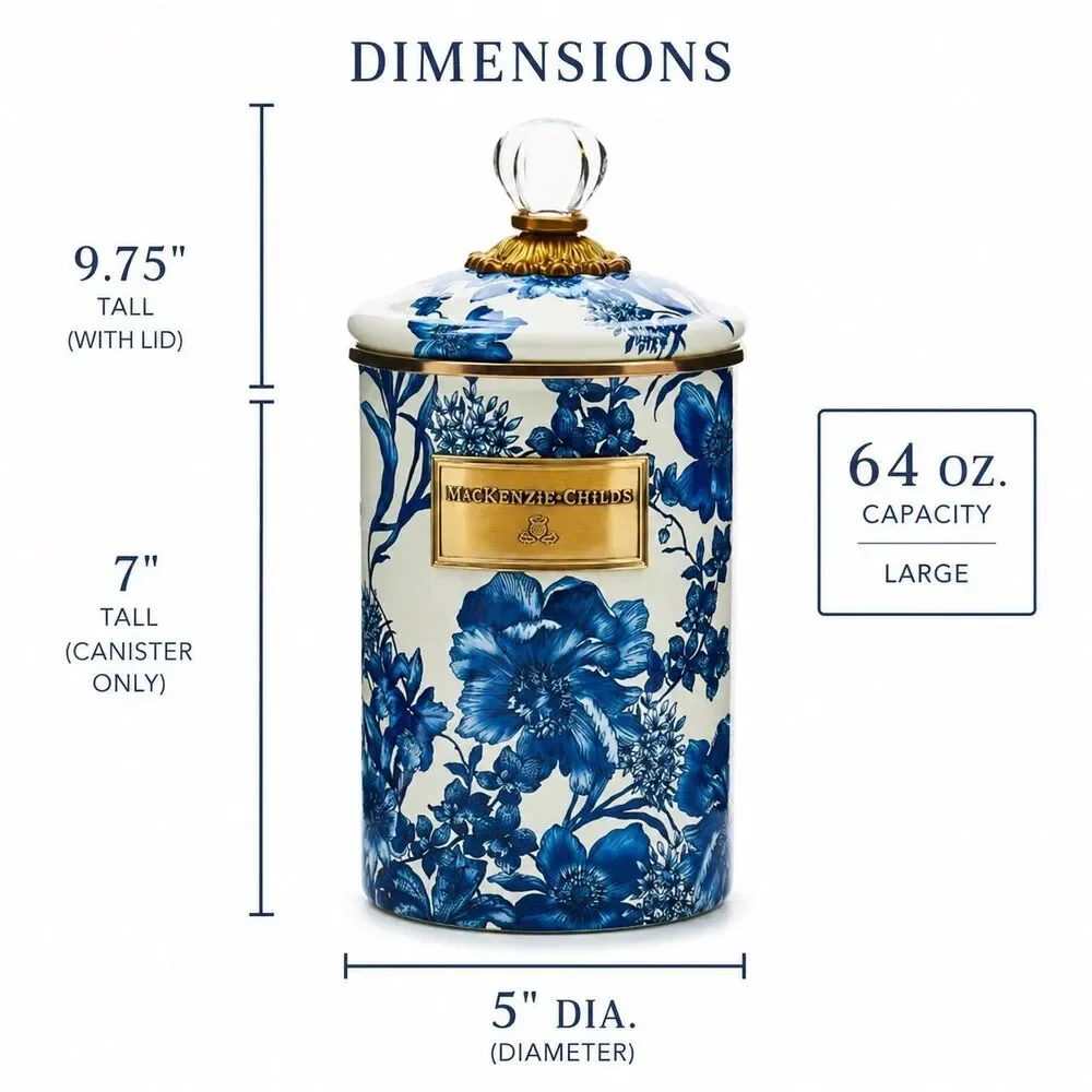 MacKenzie-Childs Royal English 1 Large Canister